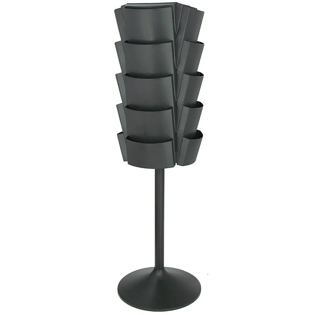 20 Pocket Rotating Floor Plastic Literature Rack