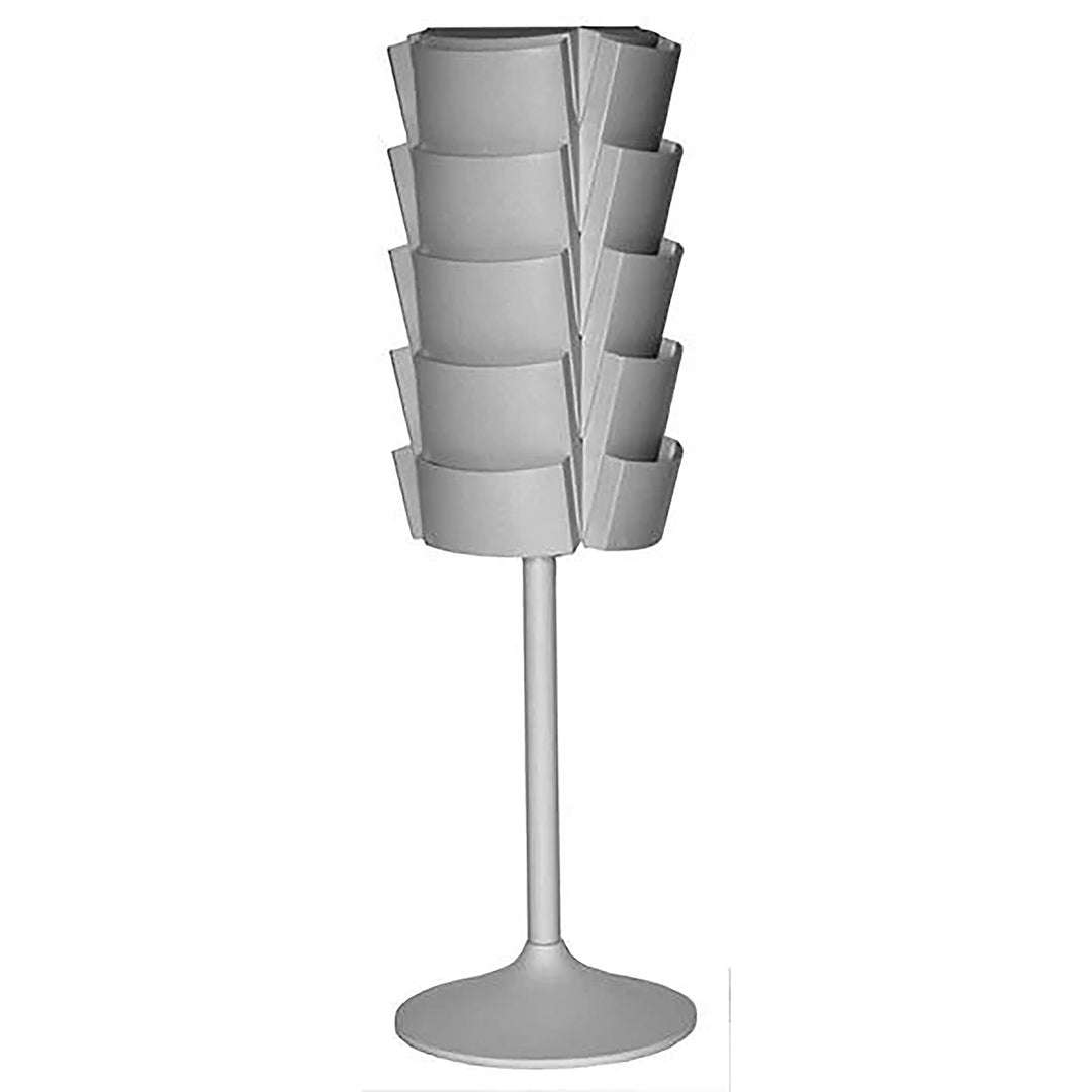 20 Pocket Rotating Floor Plastic Literature Rack