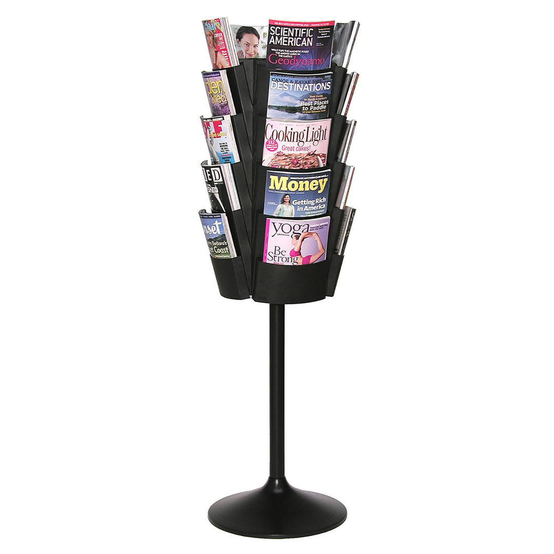 20 Pocket Rotating Floor Plastic Literature Rack