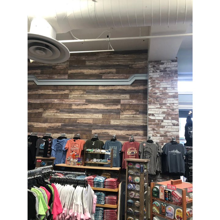 Reclaimed Wood Textured Slatwall Panel