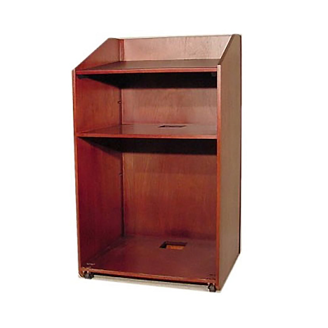 Rectilinear Wood Veneer Lectern