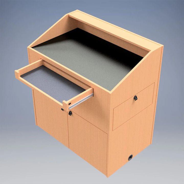 Multimedia Red Oak Lectern