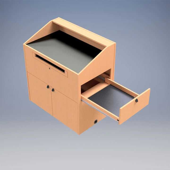 Multimedia Red Oak Lectern