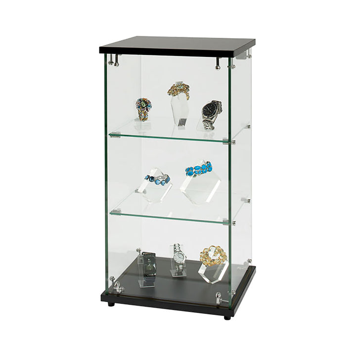 Frameless Countertop Display Case 13 1/4"W x 26 3/4"H