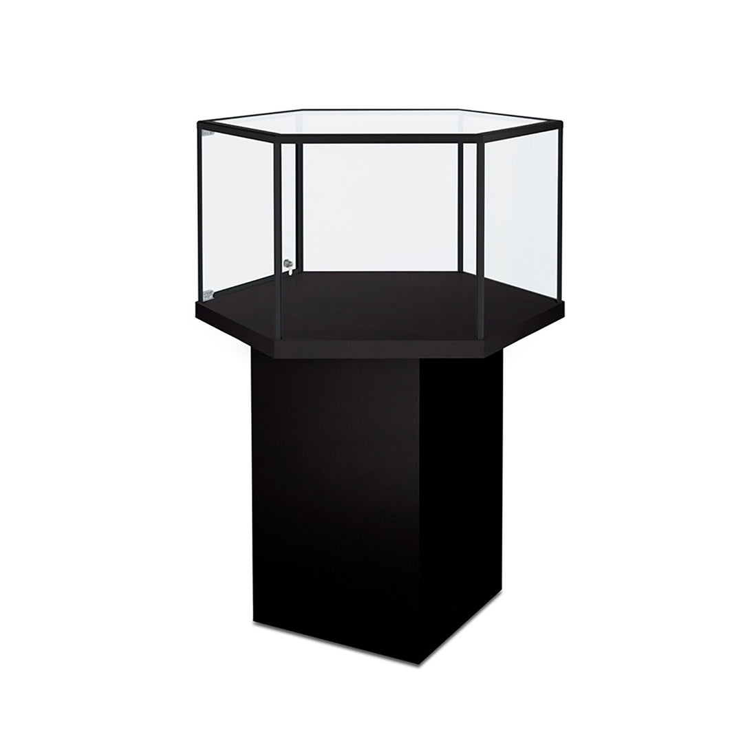 Hexagonal Pedestal Display Case PD535