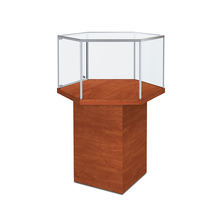 Hexagonal Pedestal Display Case PD535