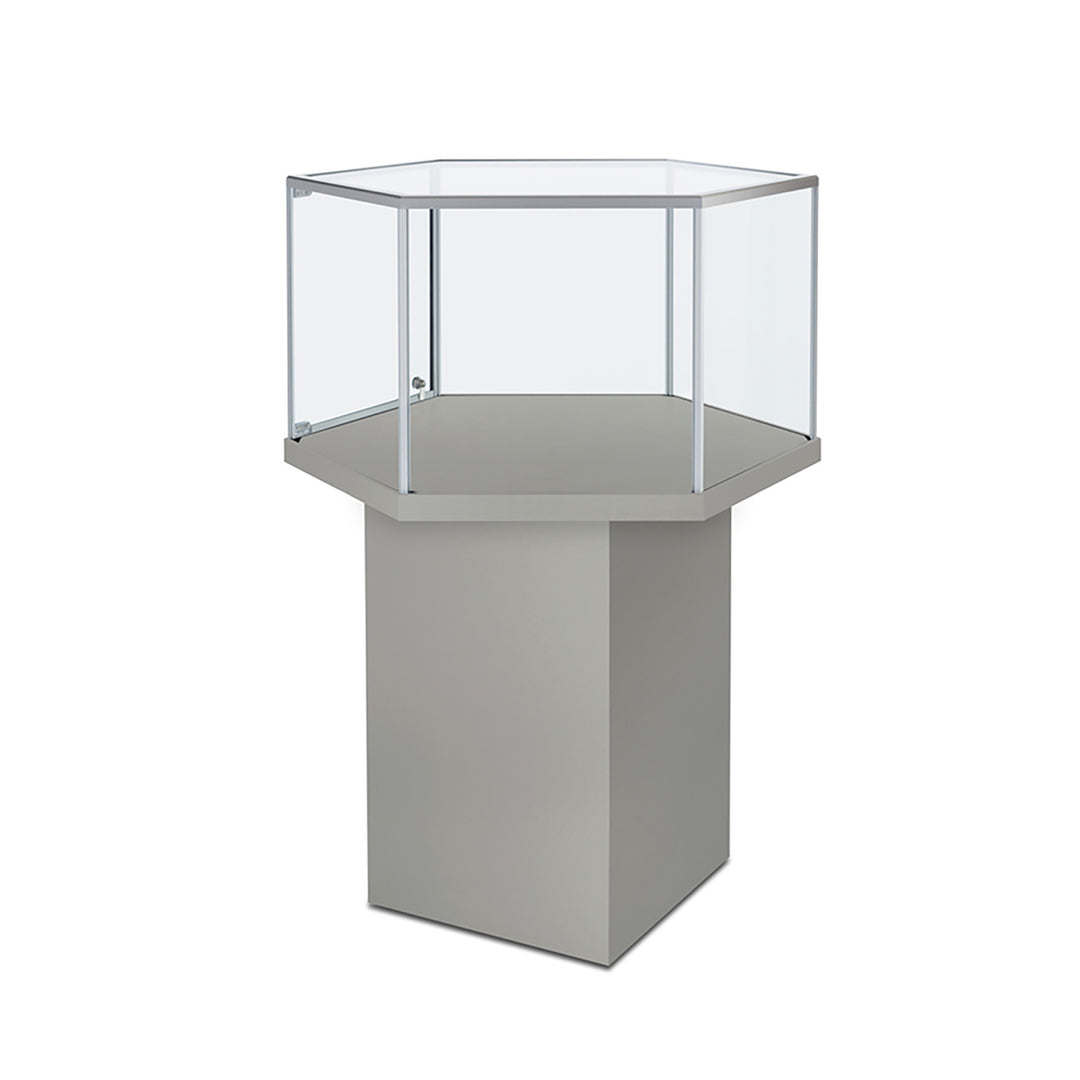 Hexagonal Pedestal Display Case PD535