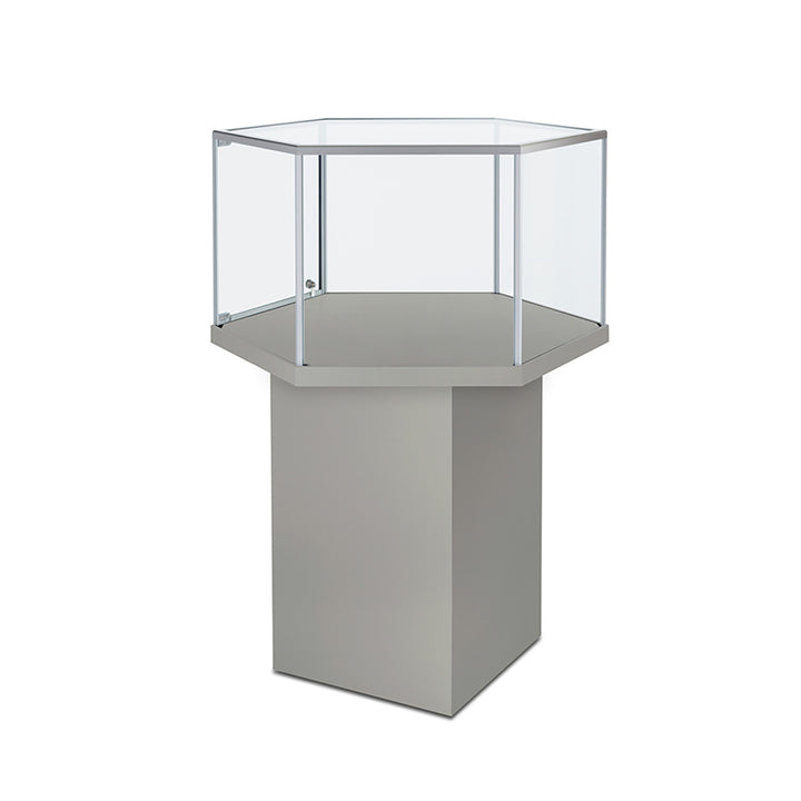 Hexagonal Pedestal Display Case PD535