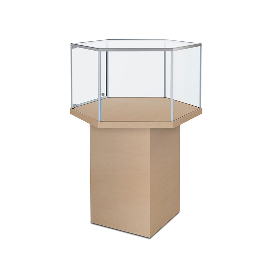 Hexagonal Pedestal Display Case PD535