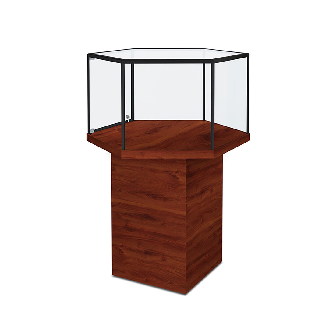 Hexagonal Pedestal Display Case PD535