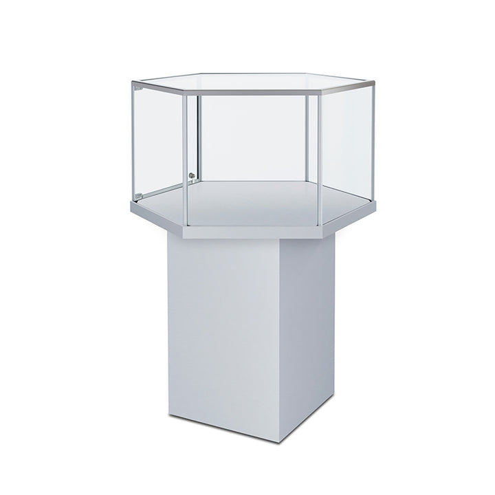 Hexagonal Pedestal Display Case PD535