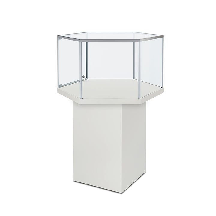 Hexagonal Pedestal Display Case PD535