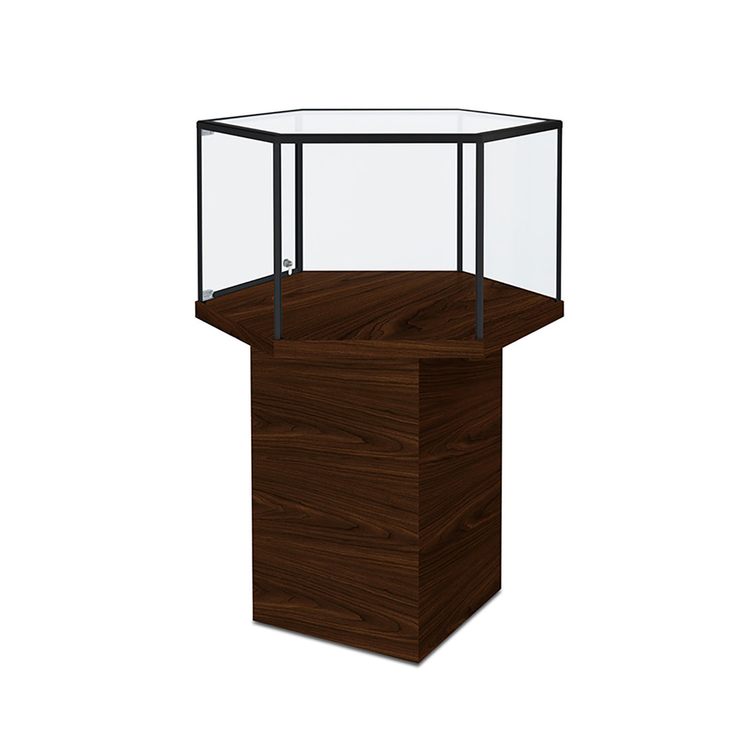 Hexagonal Pedestal Display Case PD535