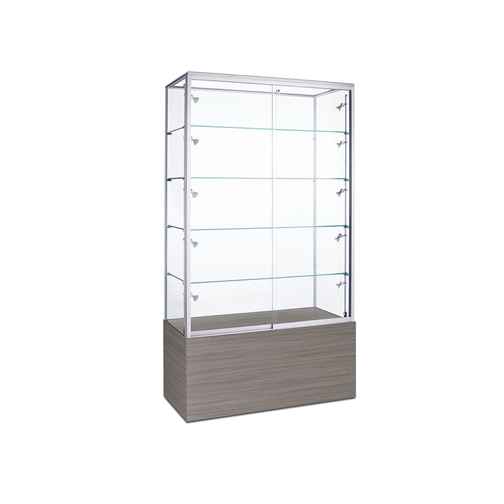 Floor Display Case TD210TG, 40"W, Wheels, Glass Back