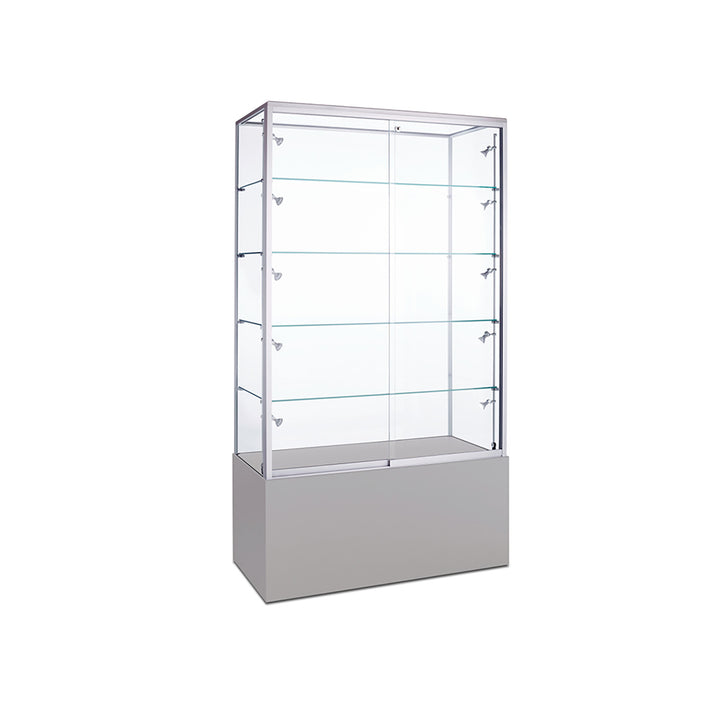 Floor Display Case TD210TG, 40"W, Wheels, Glass Back