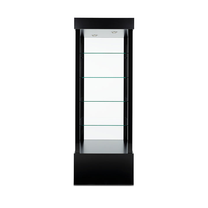 26" Open Display Case, Wheels, LED Lights