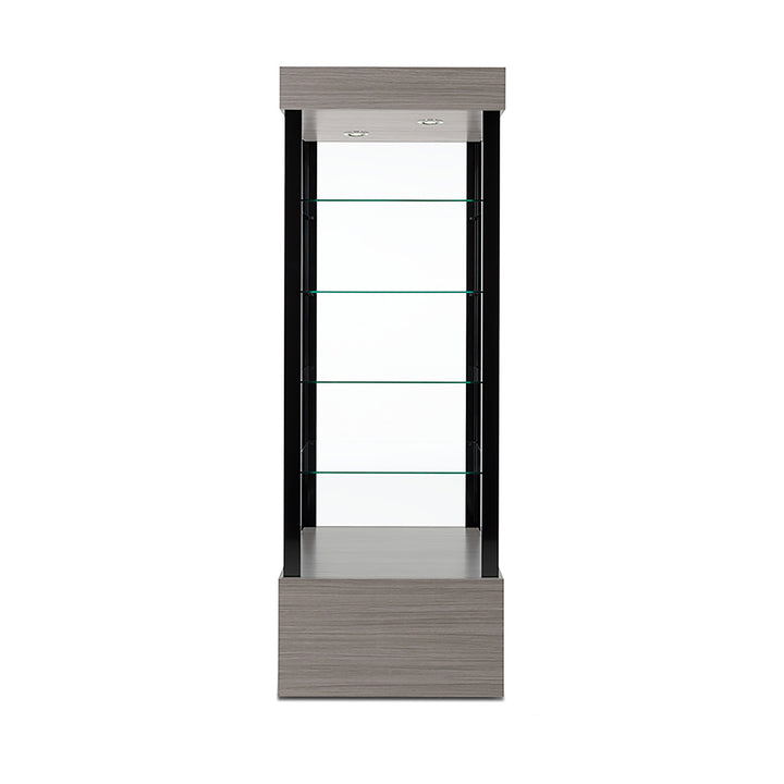 26" Open Display Case, Wheels, LED Lights