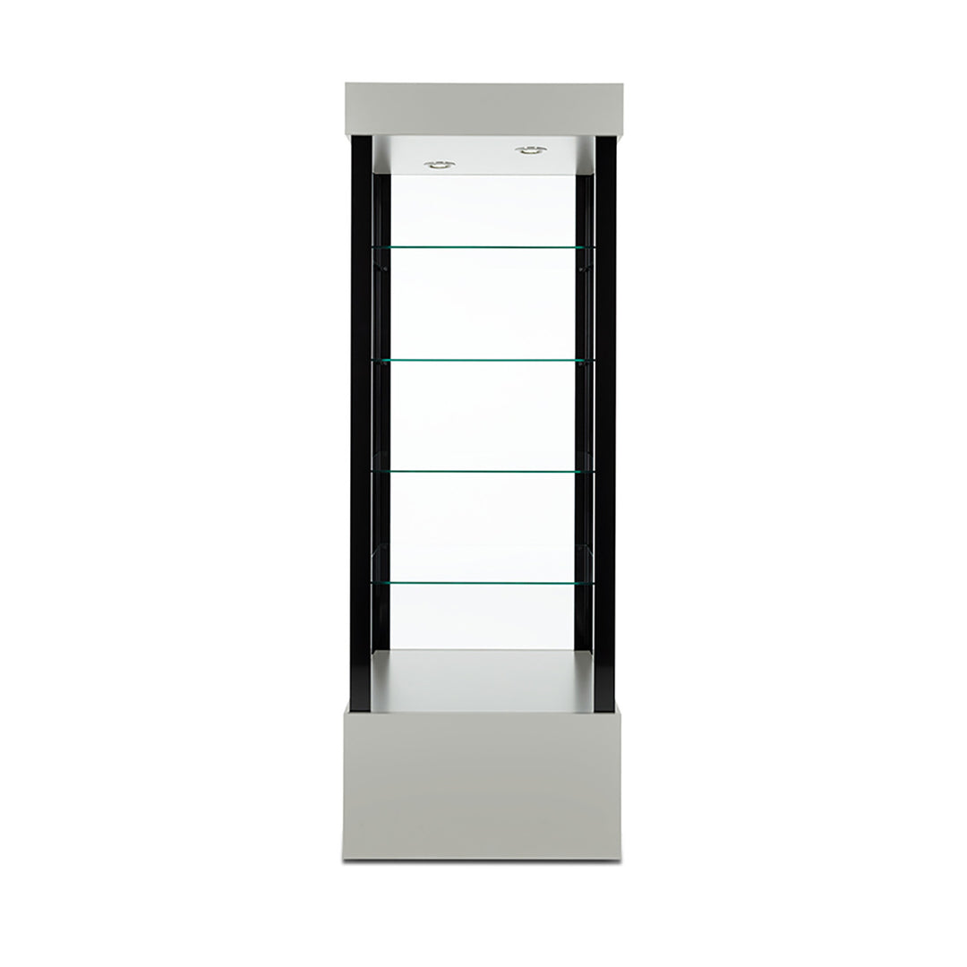26" Open Display Case, Wheels, LED Lights