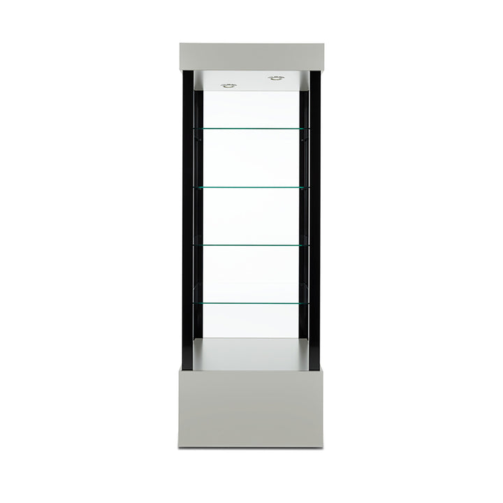 26" Open Display Case, Wheels, LED Lights