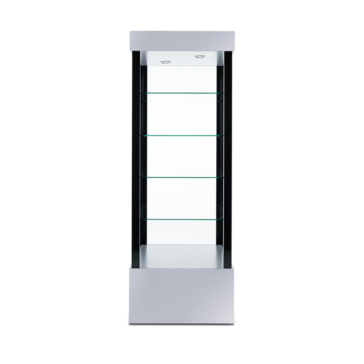 26" Open Display Case, Wheels, LED Lights