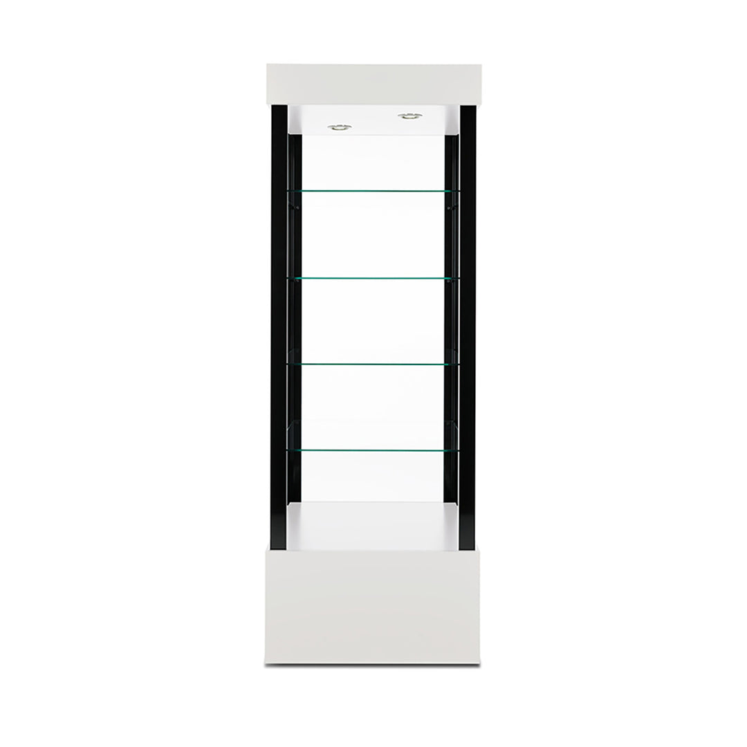 26" Open Display Case, Wheels, LED Lights