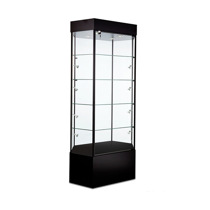 Tower Display Case TW344, 73"H, Wheels, LED Lights