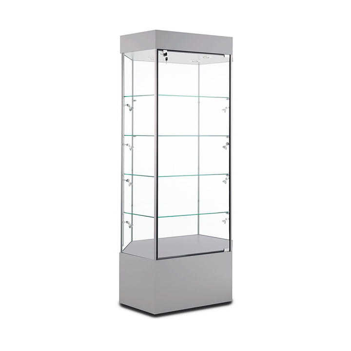 Tower Display Case TW344, 73"H, Wheels, LED Lights