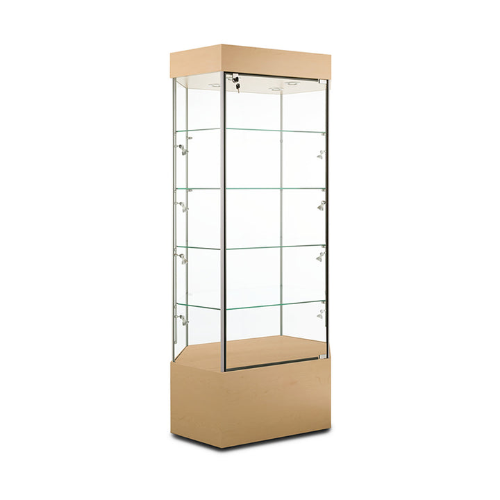 Tower Display Case TW344, 73"H, Wheels, LED Lights