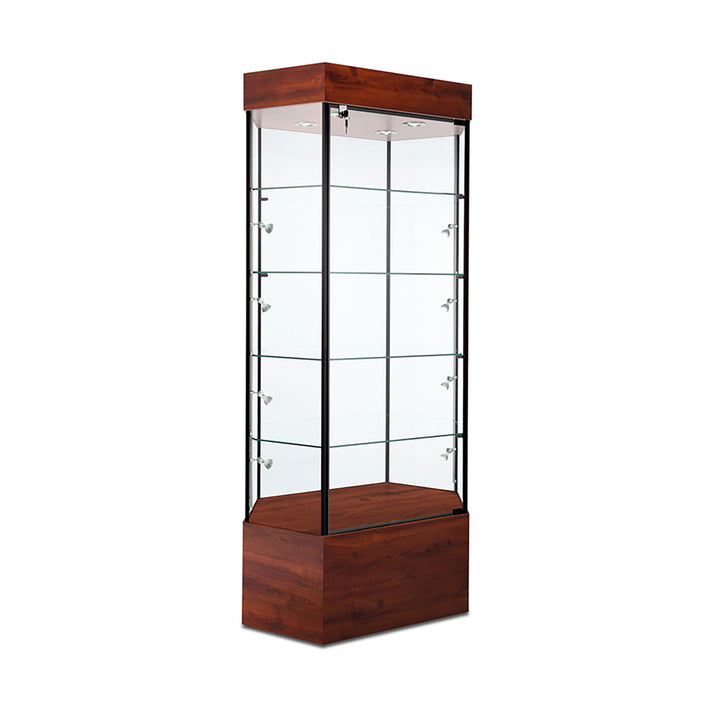 Tower Display Case TW344, 73"H, Wheels, LED Lights