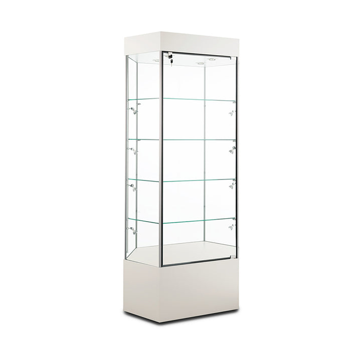 Tower Display Case TW344, 73"H, Wheels, LED Lights