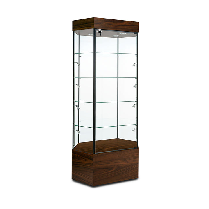 Tower Display Case TW344, 73"H, Wheels, LED Lights