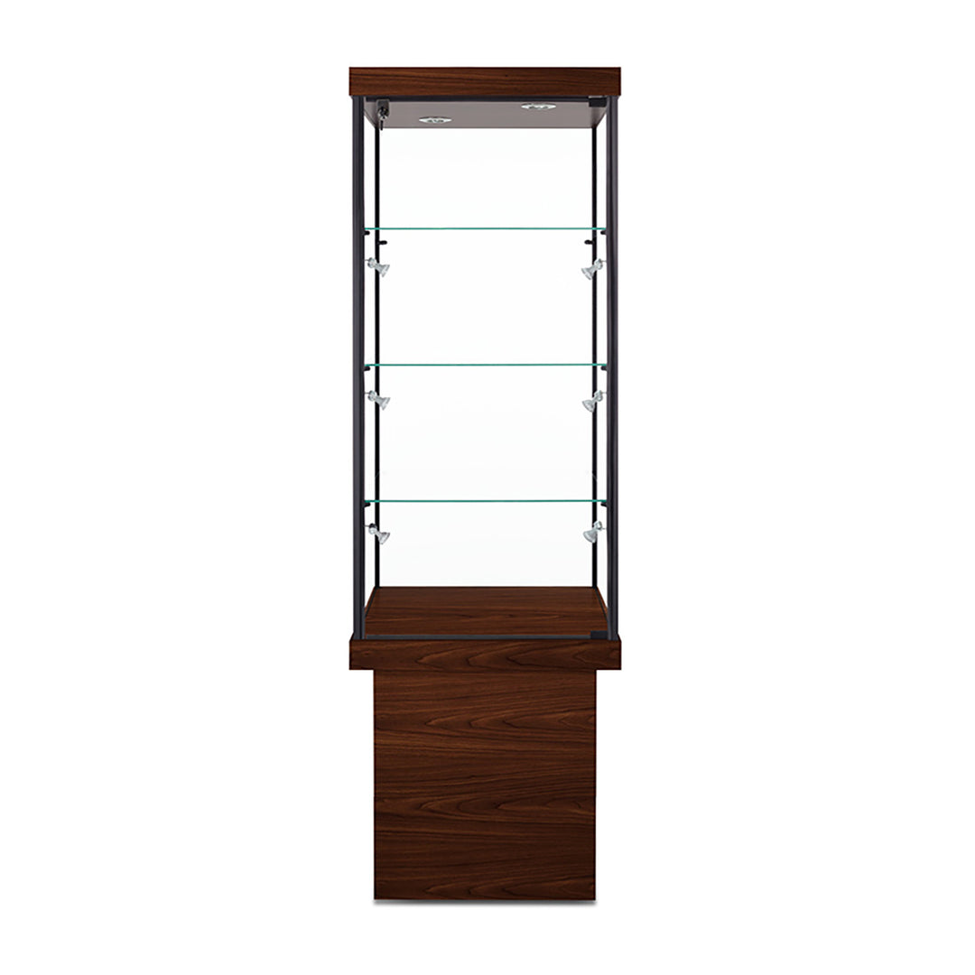Tower Display Case TW350, 79.5"H, LED Lights, Wheels, LED Lights