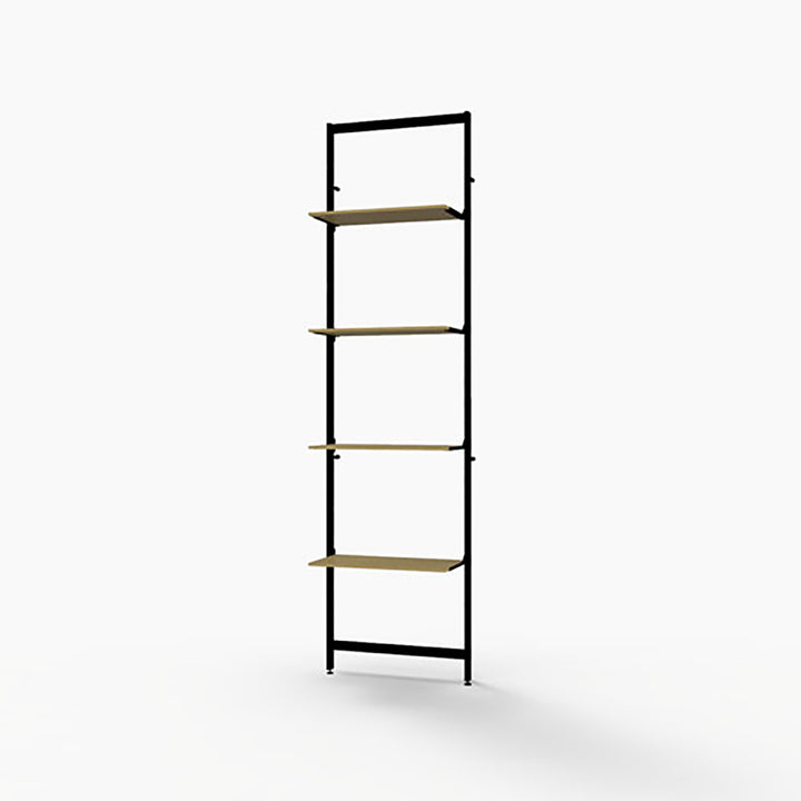 Vertik Wall Mounted Retail Display Shelf Unit, For 4 Shelves, 10″-12″D, Chic Black, 1-Section