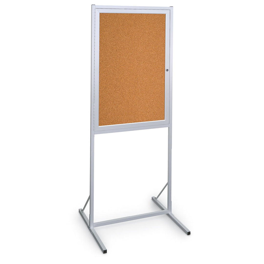 Double Pedestal Enclosed Corkboard