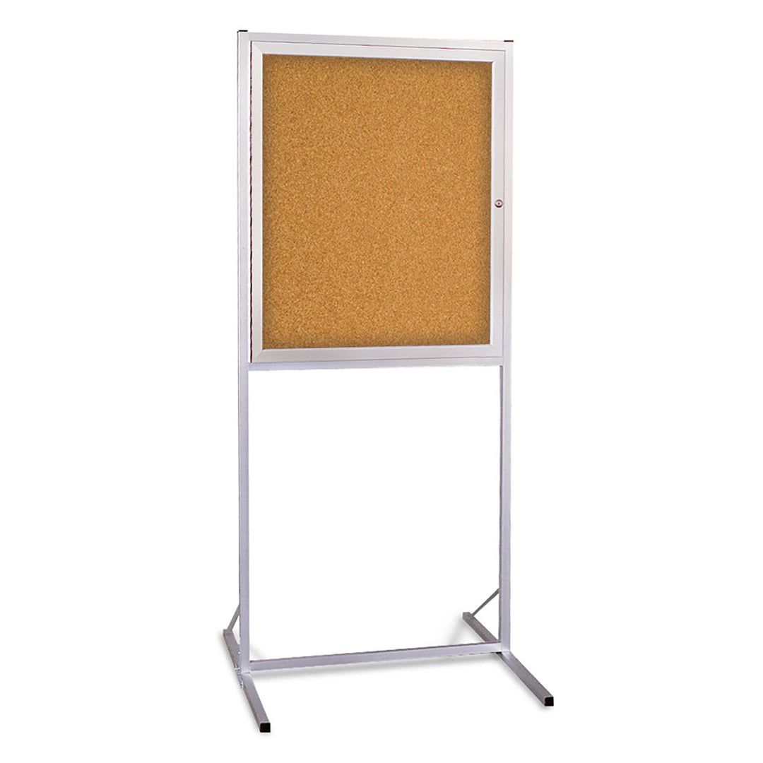 Double Pedestal Enclosed Corkboard
