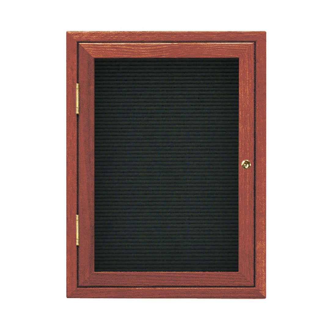 Single Door Wood Indoor Enclosed Letterboard