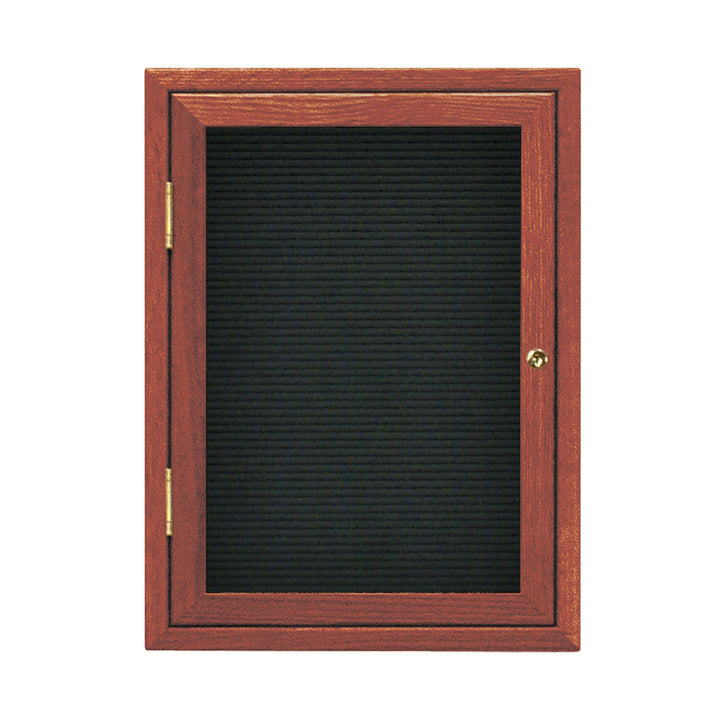 Single Door Wood Indoor Enclosed Letterboard