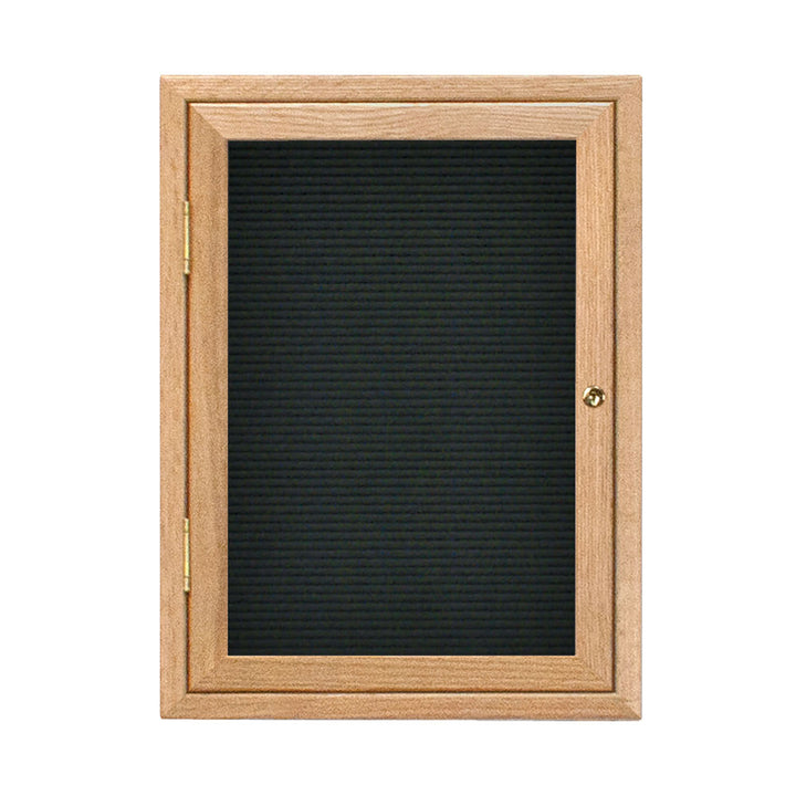Single Door Wood Indoor Enclosed Letterboard