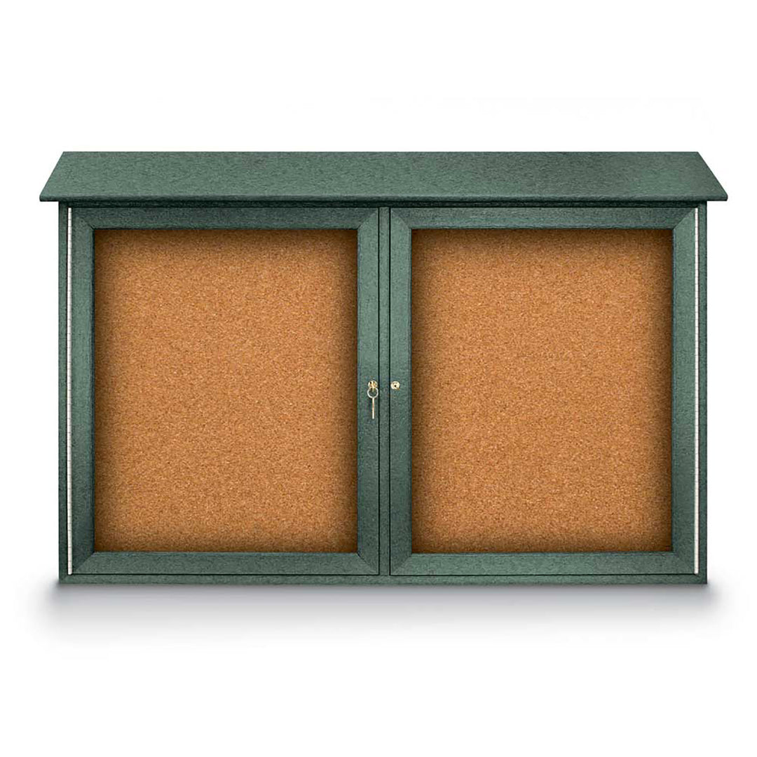 Double Door Enclosed Cork Outdoor Message Center