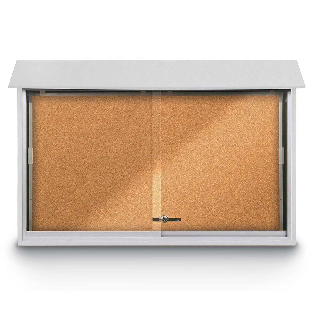 Outdoor Message Center with Natural Cork Tack Surface - Optional Posts
