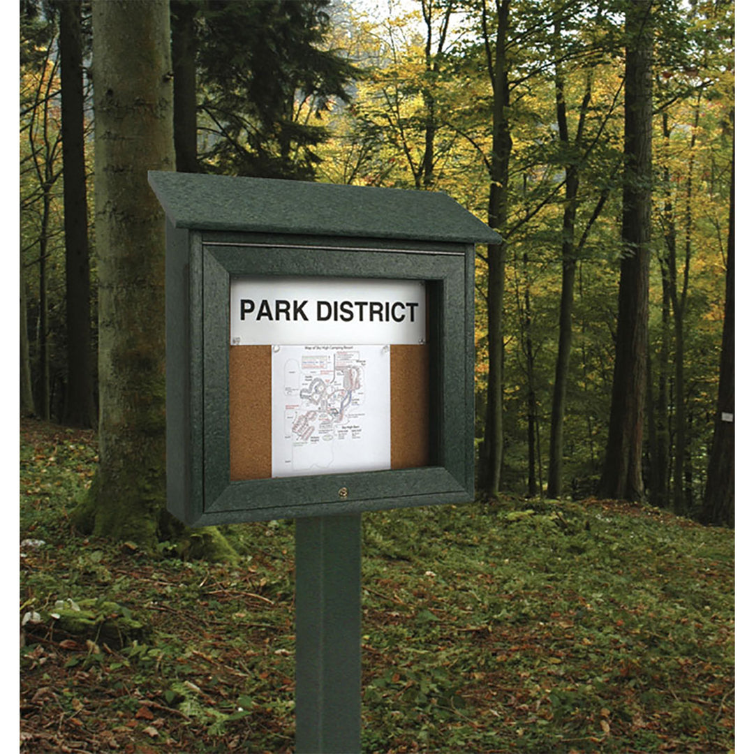 18" x 18" Bottom-Hinge Single Sided Cork Mini Message Board