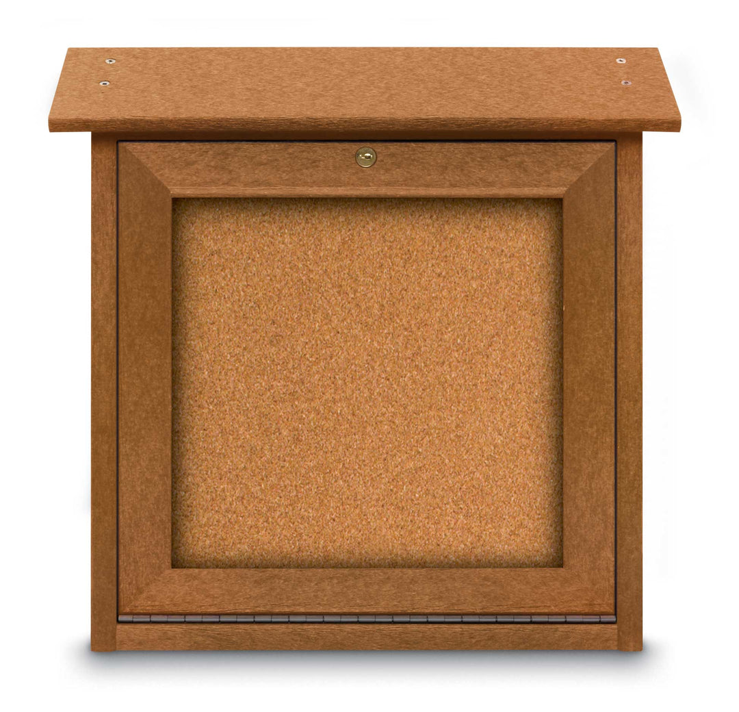18" x 18" Bottom-Hinge Single Sided Cork Mini Message Board