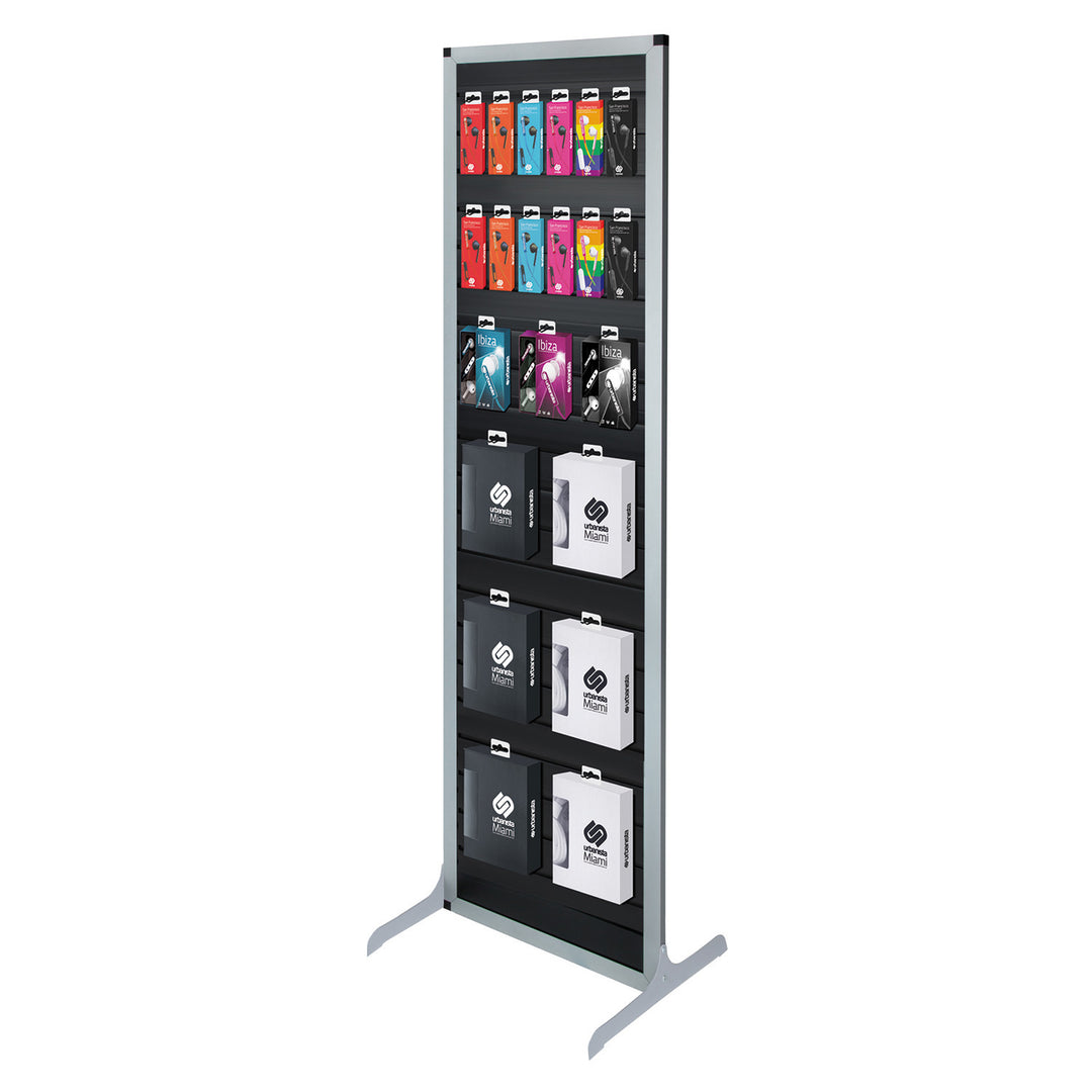 Slatwall Tower Double Sided - Wood Effect