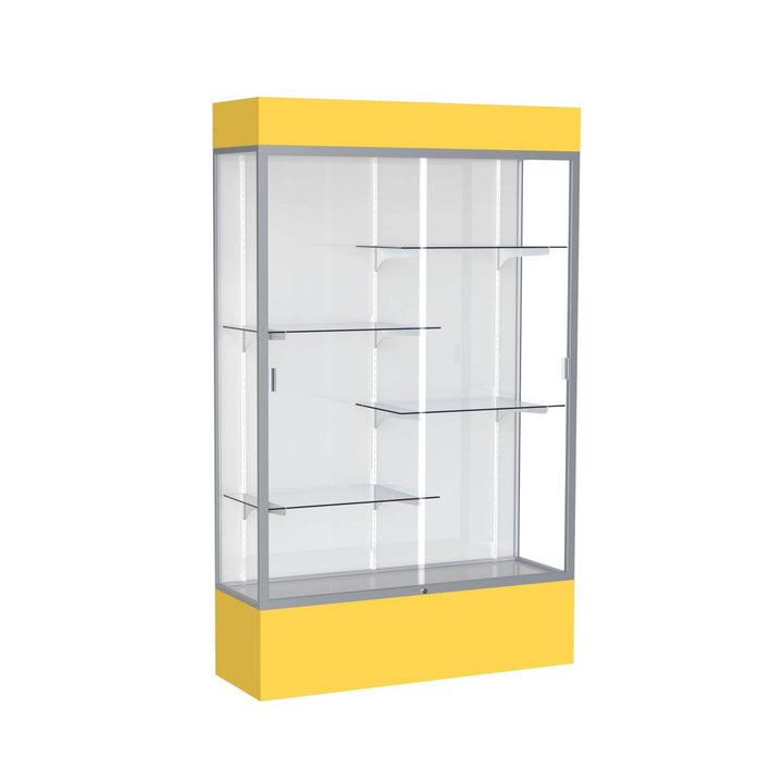 Spirit Display Case 48"L x 72"H x 16"D with Light Cornice