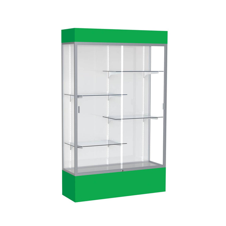 Spirit Display Case 48"L x 72"H x 16"D with Light Cornice