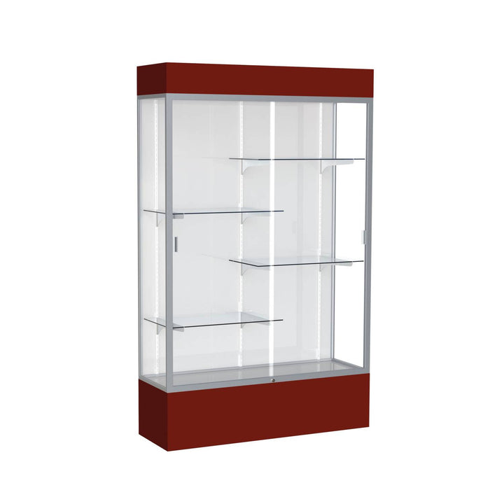 Spirit Display Case 48"L x 72"H x 16"D with Light Cornice