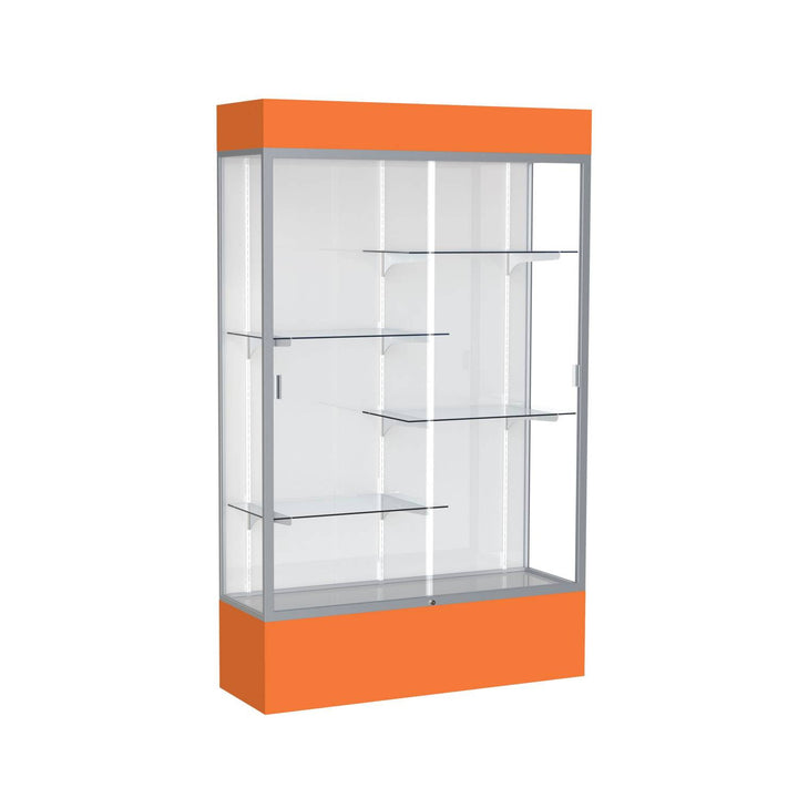 Spirit Display Case 48"L x 72"H x 16"D with Light Cornice