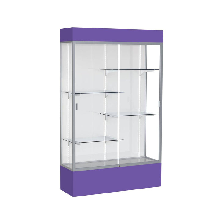Spirit Display Case 48"L x 72"H x 16"D with Light Cornice