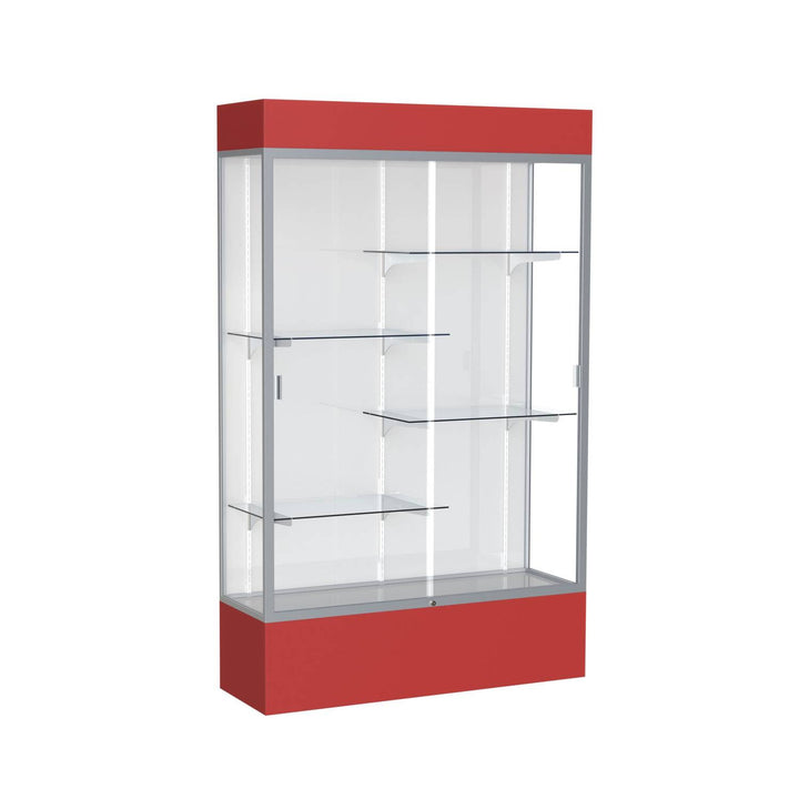 Spirit Display Case 48"L x 72"H x 16"D with Light Cornice