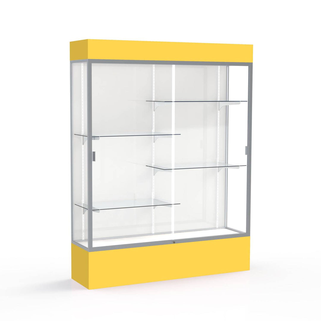 Spirit Display Case 60"L x 72"H x 16"D with Light Cornice
